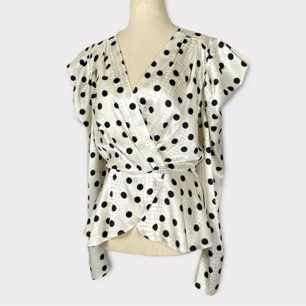 COPY - Polka Dot Satin Blouse